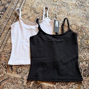 Aritzia Black and White Camisole Set